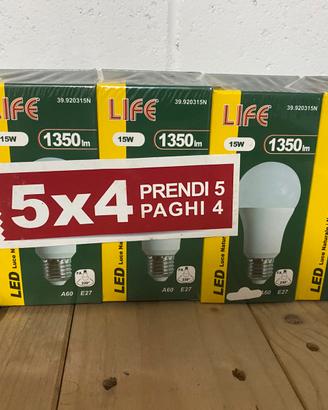 5 Lampade Led Goccia E27 14w Luce Naturale