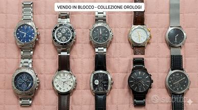 Blocco collezione di 10 orologi tante marche impor