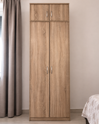 Armadio 2 ante in legno rovere chiaro