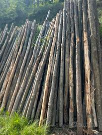 Traverse e pali per steccati e recinzioni .
