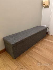 Baule in cotone grigio 150 cm