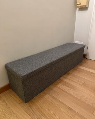 Baule in cotone grigio 150 cm