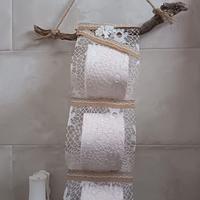 Portarotoli da bagno artigianale fatto a mano