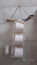 Portarotoli da bagno artigianale fatto a mano