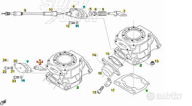 Valvola scarico 564mm Aprilia RS125 AP0253373