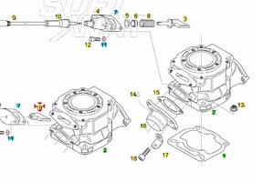 Valvola scarico 564mm Aprilia RS125 AP0253373
