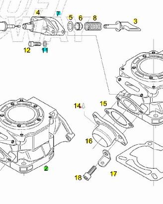 Valvola scarico 564mm Aprilia RS125 AP0253373