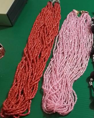  Collana Vintage  vetro di Venezia rosa