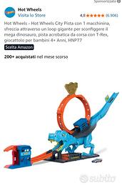 Pista hot wheels dinosauro azzurro