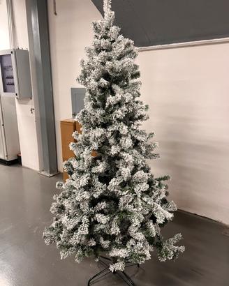 Albero Natale innevato 200 cm nuovo