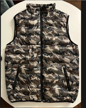 Piumino senza maniche camouflage Brand Issa Line