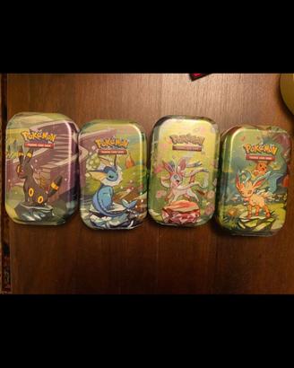 Pokemon 4 mini tin Evoluzioni Prismatiche