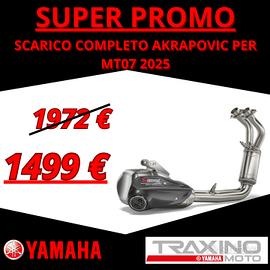 Scarico completo AKRAPOVIC per MT 07 2025 PROMO!