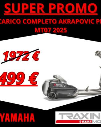 Scarico completo AKRAPOVIC per MT 07 2025 PROMO!