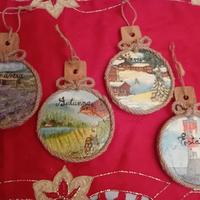 4 stagioni in legno decoupage fatto a mano