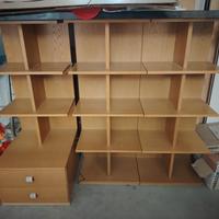 libreria in legno pieno