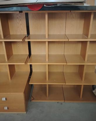 libreria in legno pieno