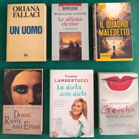 Lotto divisibile n 6 libri genere vario
