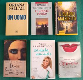Lotto divisibile n 6 libri genere vario