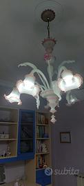 Lampadario in vetro di murano