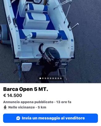 Barca a motore marchiata CE