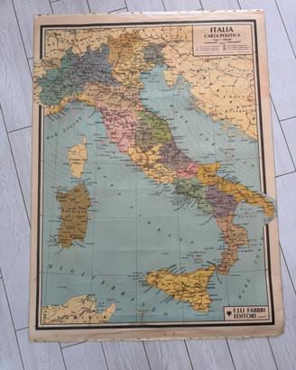 Cartina geografica italia vintage