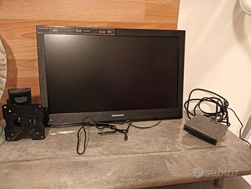 TV con decoder e braccio per attaccarla 
