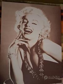 Tela Marilyn Monroe bianco nero