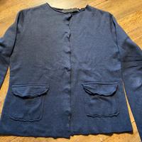 Cardigan in maglia blu MR Massimo Rebecchi