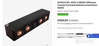 Klipsch cassa centrale RP 404C II