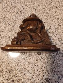 mensola antica in legno 