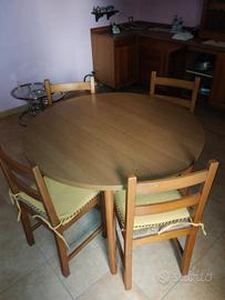 Tavolo allungabile 6 posti in legno 
