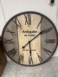 Orologio da parete in legno e corten