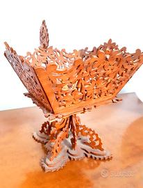 SOPRAMMOBILE PORTAOGGETTI IN LEGNO ELEGANTE