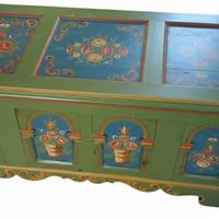  Cassapanca Autentica Cadorina,Dipinta a Mano