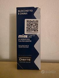 Blocchetto e chiavi per porta blindata DIERRE