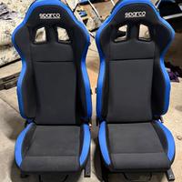 Sparco R100 Sedile tubolare Nero-Azzurro
