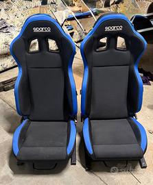 Sparco R100 Sedile tubolare Nero-Azzurro