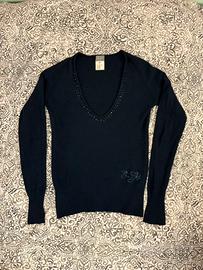 Maglioncino blu E-gó con strass