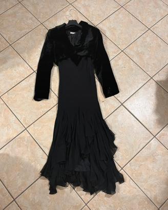 Completo elegante CANNELLA - Velluto nero