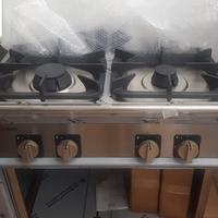 CUCINA 4 FUOCHI GAS TECNOINOX GHISA INOX GARANZIA