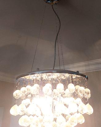 Lampadario sospensione moderno con cristalli