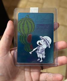 Luffy Watermelon metalcard firma Oda