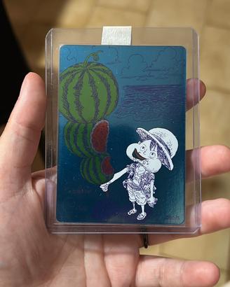 Luffy Watermelon metalcard firma Oda