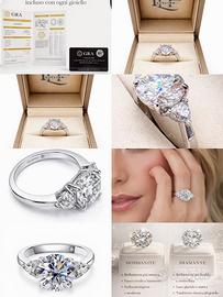 Anello Trillgy in Moissanite Certificata 4,6 CT
