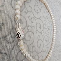 Kit Collana perle di fiume e chiusura argento 925