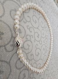 Kit Collana perle di fiume e chiusura argento 925