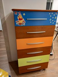 cassettiera colorata