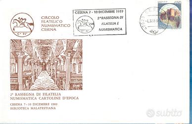 Busta Seconda rassegna FILATELIA anno 1989