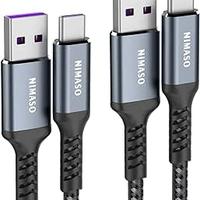 Nimaso Cavi USB C 5A [2Pezzi/1M+2M]